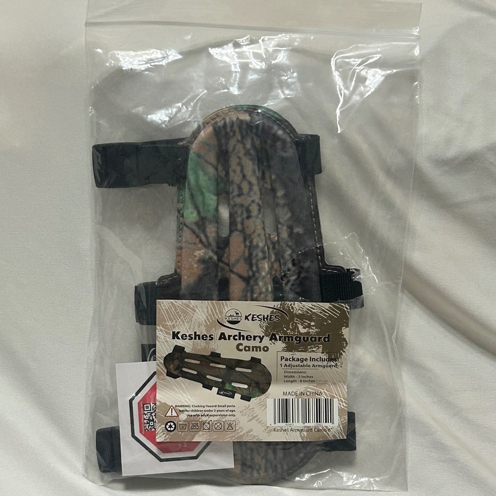 Camo Archery Arm Guard Adjustable Forearm Protector Bow Hunting